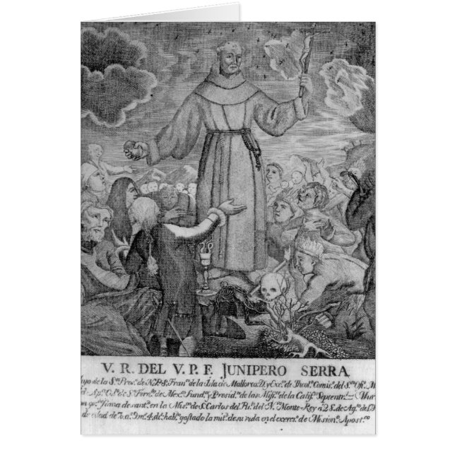 Frans Junipero Serra Hälsningskort (Framsidan)