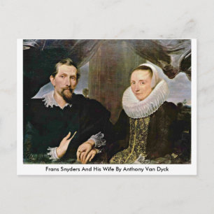 Frans Snyders och hans fru av Anthony Van Dyck Vykort