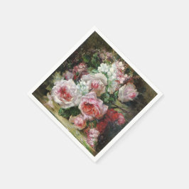 Frans Verhas Vintage Bouquet of Ro Pappersservett
