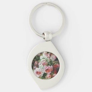 Frans Verhas Vintage Bouquet of Ro Swirl Silverfärgad Nyckelring