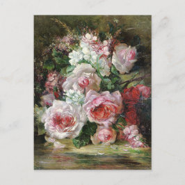 Frans Verhas Vintage Bouquet of Ro Vykort