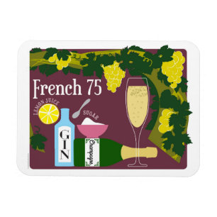 Fransk 75 Champagne Cocktail Magnet