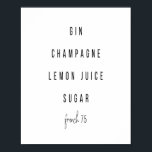 Fransk 75 Kockesrecept Poster<br><div class="desc">Fransk 75 Kockesrecept</div>