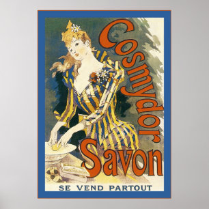 Fransk advertizing för Cosmydor Savon ~-vintage Poster