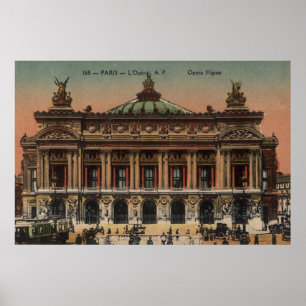 Fransk affisch för vintage - operahusParis