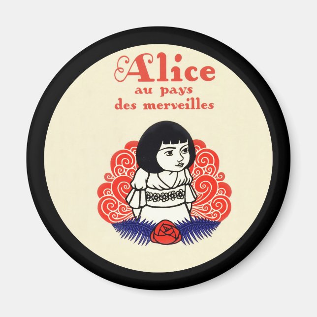 Fransk Alice Bok Cover Magnet (Framsidan)