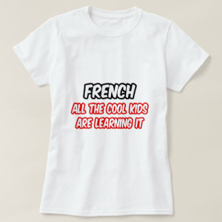 Fransk...alla Coolor som barn lär sig det T-shirt
