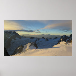 Fransk Alperna Chamonix sunrise Poster