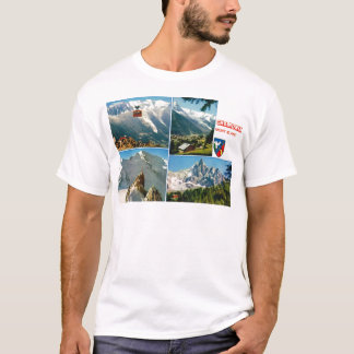 Fransk alperna för vintage, Chamonix Mt Blanc T-shirt