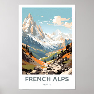 Fransk Alperna Frankrike Travel Skriv ut Poster