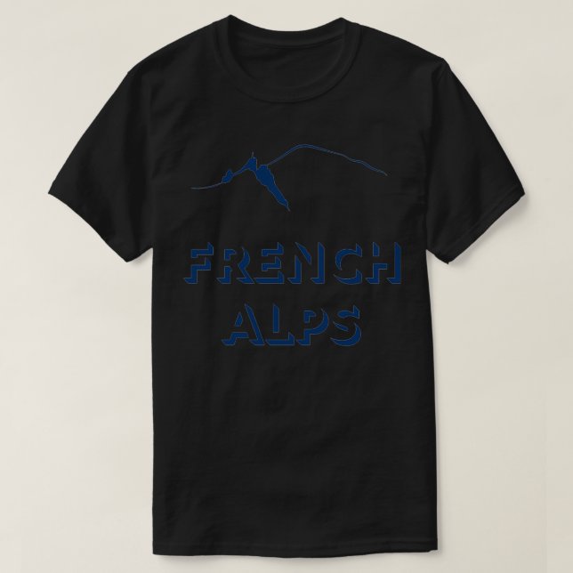 Fransk alpernas Chamonix Mont blanc och Aiguille d T Shirt (Design framsida)