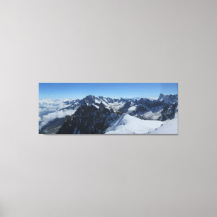 Fransk Alpernas Chamonix Panorama Canvastryck