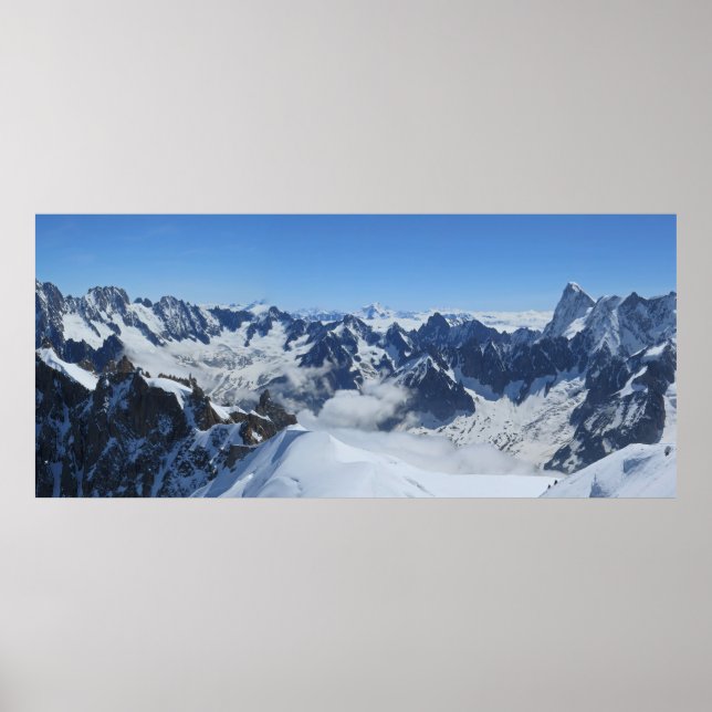 Fransk Alpernas Chamonix panorama Poster (Framsidan)