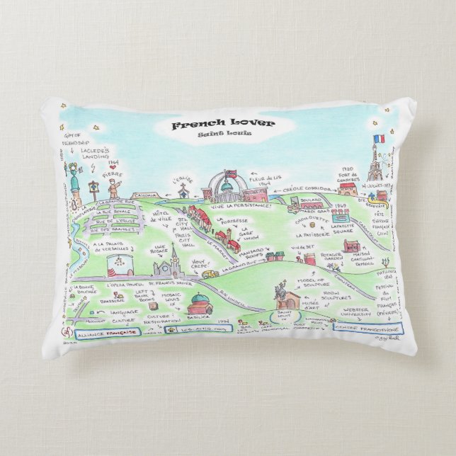 Fransk Älskare Pillow Saint Louis Prydnadskudde (Framsidan)