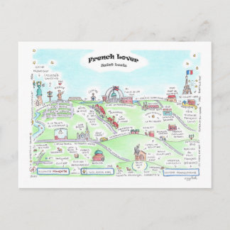 Fransk Älskare Small Postcard Vykort