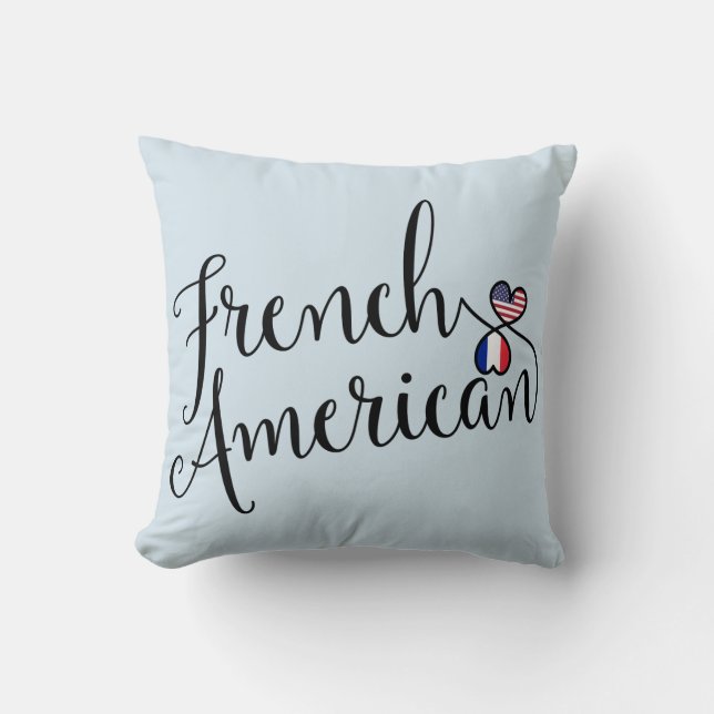 Fransk American Entwated Hearts Throw Cushion Kudde (Framsida)