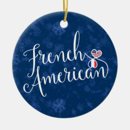 Fransk American Julgran Ornament, Frankrike Julgransprydnad Keramik