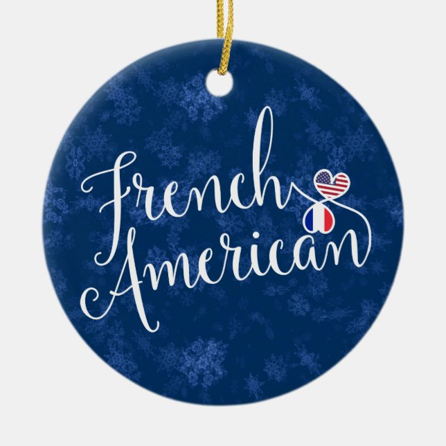 Fransk American Julgran Ornament, Frankrike Julgransprydnad Keramik (Framsidan)
