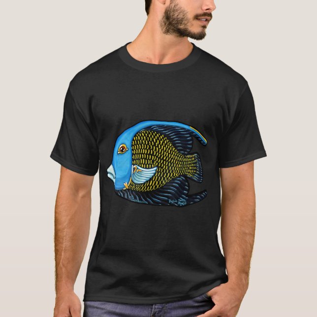 Fransk ängelfisk t shirt (Framsida)