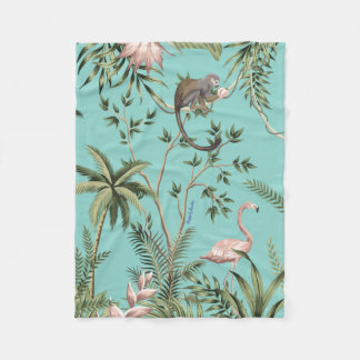 Fransk - animaliskt utskriftsdiagram fleecefilt