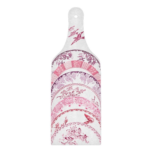 Fransk antik plåt | RED BIRD Decoration Board (Framsidan)