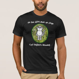 Fransk - apat-skjortor är alltid roliga t-shirt