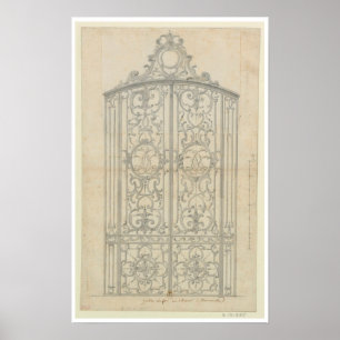 Fransk Architectural Teckning Poster