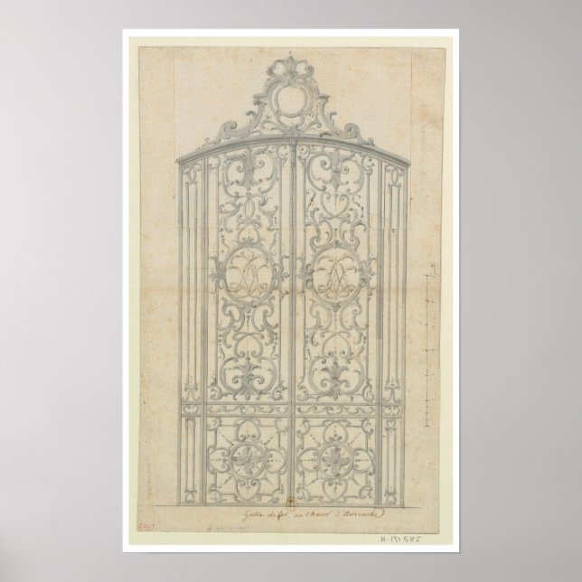 Fransk Architectural Teckning Poster (Framsidan)