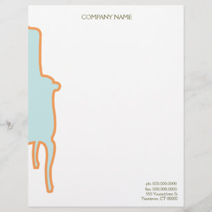 Fransk Armstol Letterhead Brevhuvud