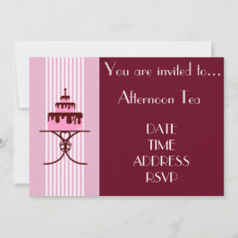 Fransk Art Deco eftermiddag High Tea party Inbjudningar