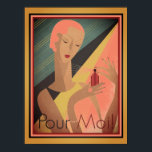fransk, Art Deco, Pour Moi Parfym Poster<br><div class="desc">Art Deco Pour Moi Vintage Parfym Advertisement Poster.</div>