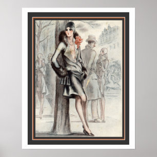 Fransk Art Deco Skriv ut 16 x 20 Poster