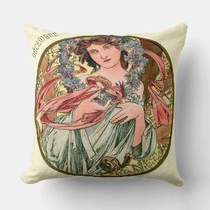 Fransk Art nouveau December Cushion Kudde