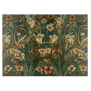 Fransk, art nouveau inspirerade fält av vilda blom