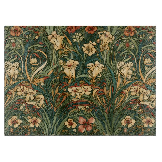 Fransk, art nouveau inspirerade fält av vilda blom (Framsidan)