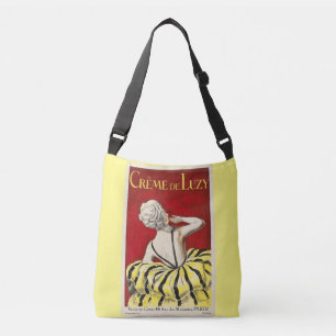 Fransk art nouveau skönhet Creme de Luzy annons Axelväska