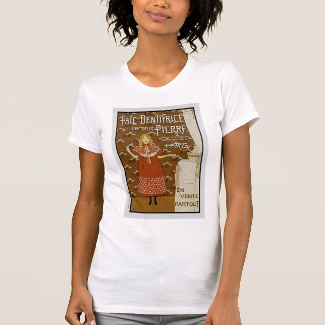 Fransk Art nouveau tandkräm Ad T-shirt (Framsida)