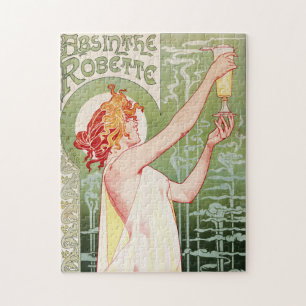 Fransk art nouveauaffisch "absinthe Robette ", Pussel