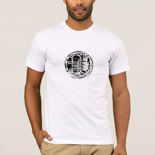 Fransk av coola, hornkonstruktion t-shirt
