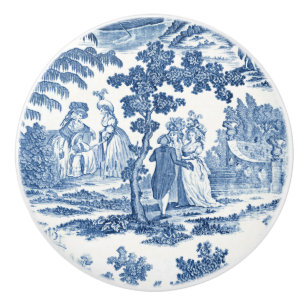 Fransk av elegant Blå och vit Vintage Knopp