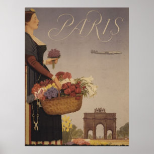 Fransk av Paris Vintage Poster