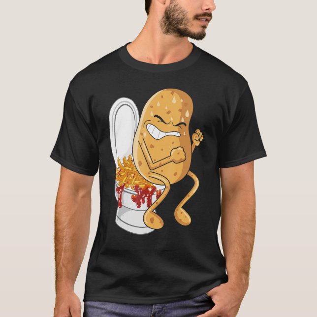 Fransk av potatispoping t shirt (Framsida)