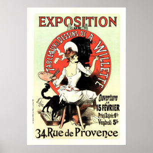 Fransk av Vintagen för exponeringsmärkning och Jul Poster