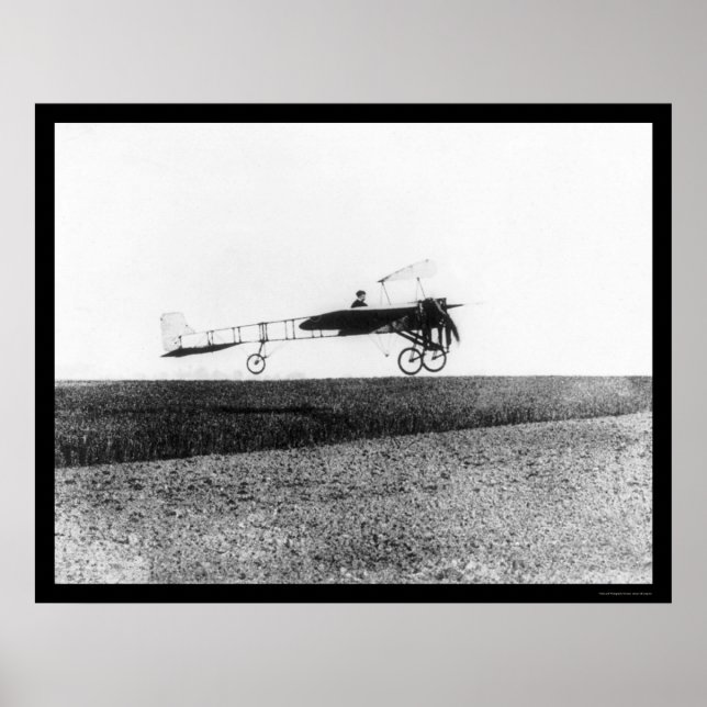 Fransk Aviator Louis Bleriot 1909 Poster (Framsidan)