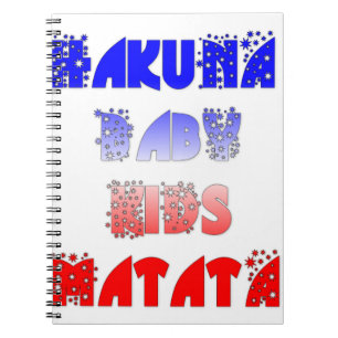 Fransk Baby Kids Hakuna Matata.png Anteckningsbok