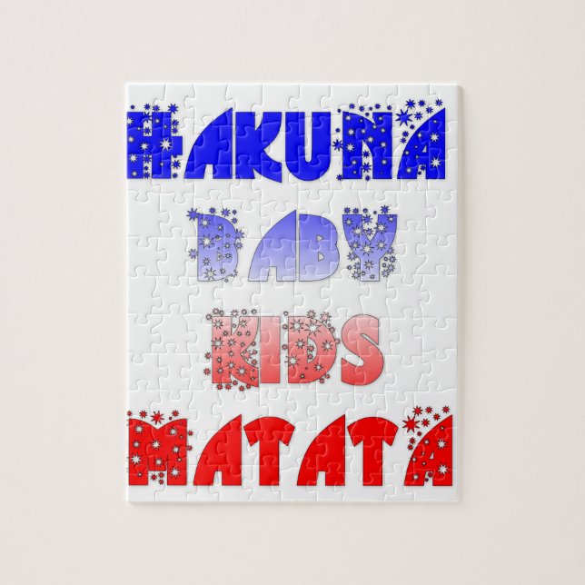 Fransk Baby Kids Hakuna Matata.png Pussel (Vertikal)