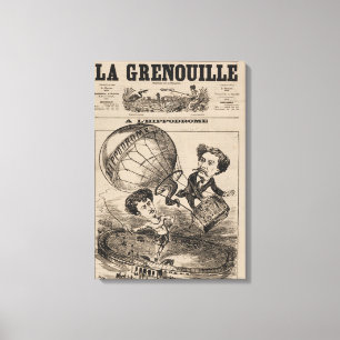 Fransk-babyliftare i Luftballong Canvastryck