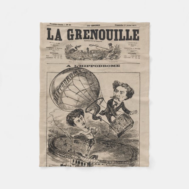 Fransk-babyliftare i Luftballong Fleecefilt (Framsidan)