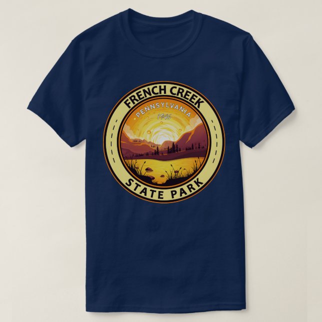 Fransk Bäck State Park Pennsylvania Travel Art Ba T Shirt (Design framsida)