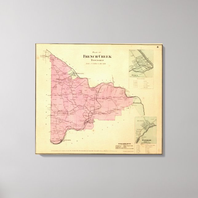 Fransk Bäck Township Canvastryck (Framsida)